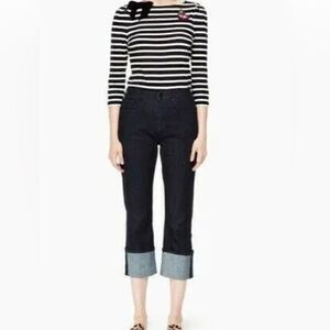 Kate Spade Women's BROOME STREET Dark Wash Cuffed Jeans Size 26 NEW with tags